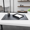 Classic Black Leather 3pc Desk Set