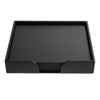 8 Seat Black Leatherette Conference Room Set, 17 x 14 Size Pads