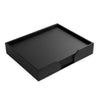 8 Seat Black Leatherette Conference Room Set, 17 x 14 Size Pads