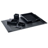 Black Bonded Leather Desk Set, 6pc