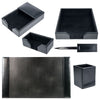 Black Bonded Leather Desk Set, 6pc