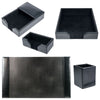 Black Bonded Leather Desk Set, 5pc