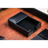 Black Bonded Leather Desk Set, 8pc