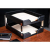 Black Bonded Leather Desk Set, 8pc