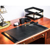Black Bonded Leather Desk Set, 8pc
