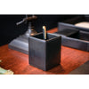 Black Bonded Leather Desk Set, 8pc