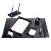 Black Bonded Leather Desk Set, 7pc