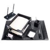 Black Bonded Leather Desk Set, 9pc