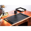 Black Bonded Leather Desk Set, 3pc