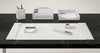 White Crocodile Embossed Leather Desk Set, 7pc