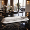 White Crocodile Embossed Leather Desk Set, 7pc