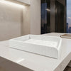 White Crocodile Embossed Leather 3-Piece Desk Set