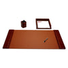 Mocha Leather Desk Set, 3pc