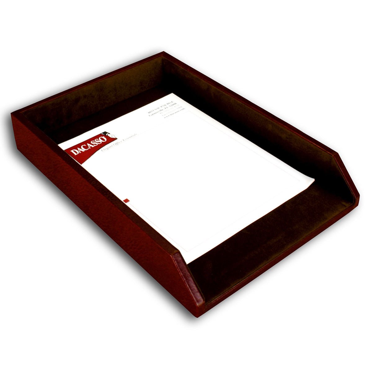 Mocha Leather Desk Set, 3pc