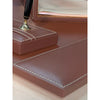Rustic (Sienna) Brown Leather Desk Set, 7pc