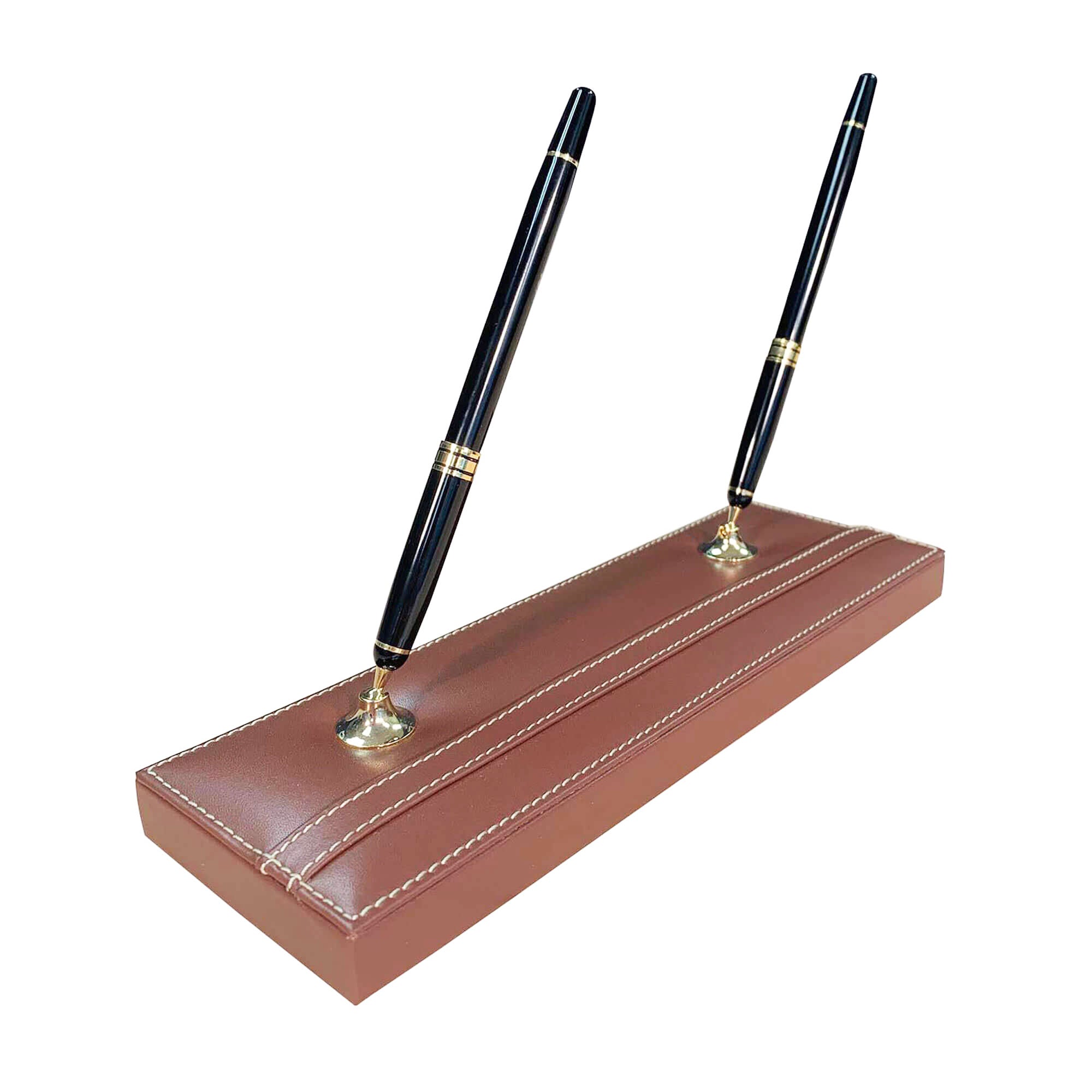 Rustic (Sienna) Brown Leather Desk Set, 10pc