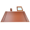Rustic (Sienna) Brown Leather Desk Set, 3pc