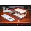 Chocolate Brown Leather Desk Set, 10pc