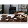 Chocolate Brown Leather Desk Set, 10pc