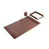 Chocolate Brown Leather Desk Set, 3pc