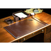 Dark Brown Bonded Leather Desk Set, 5pc