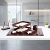 Dark Brown Bonded Leather Desk Set, 9pc