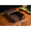 Dark Brown Bonded Leather Desk Set, 9pc