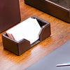 Dark Brown Bonded Leather Desk Set, 9pc
