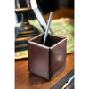 Dark Brown Bonded Leather Desk Set, 3pc