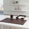 Dark Brown Bonded Leather Desk Set, 3pc