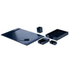 Navy Blue Bonded Leather Desk Set, 6pc