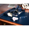 Navy Blue Bonded Leather Desk Set, 6pc