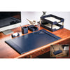 Navy Blue Bonded Leather Desk Set, 9pc