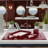 Burgundy Bonded Leather Desk Set, 5pc