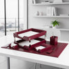 Burgundy Bonded Leather Desk Set, 8pc