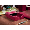 Burgundy Bonded Leather Desk Set, 8pc