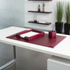Burgundy Bonded Leather Desk Set, 3pc