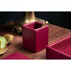 Burgundy Bonded Leather Desk Set, 3pc