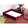 Burgundy Bonded Leather Desk Set, 3pc