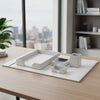 White Bonded Leather 5-Piece Desk Set