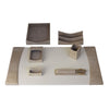 Protacini Breeze Beige Italian Crocodile Leather 7pc Desk Set