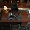 Protacini Black Italian Crocodile Leather 7pc Desk Set