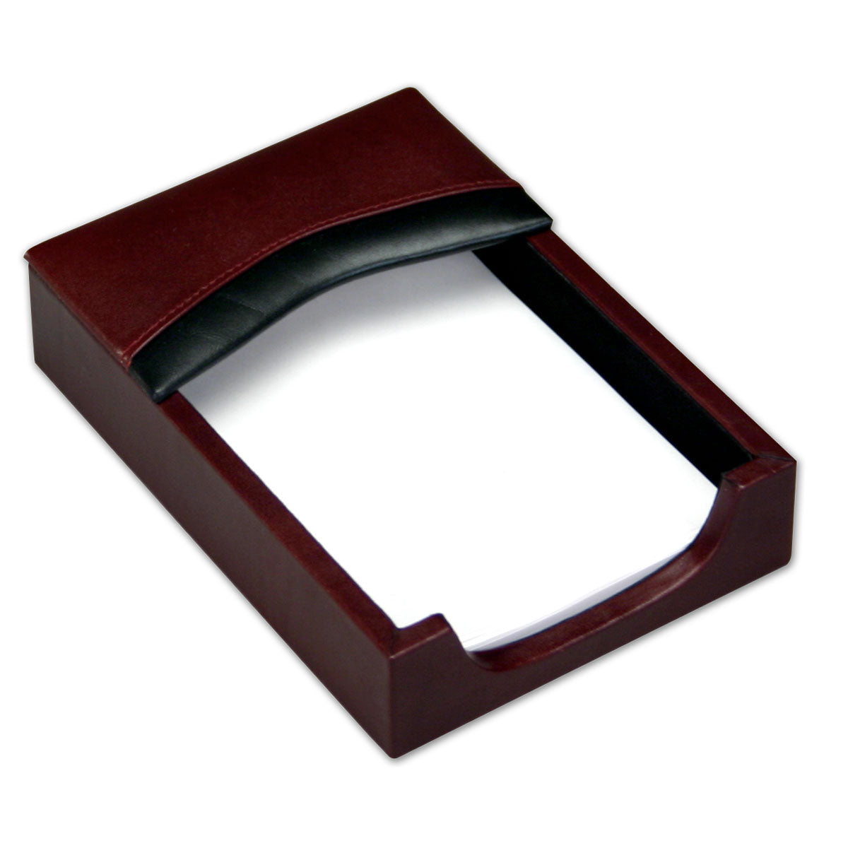 Burgundy Leather with Black Trim Desk Set, 7pc