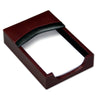 Burgundy Leather with Black Trim Desk Set, 10pc
