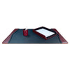 Burgundy Leather with Black Trim Desk Set, 3pc