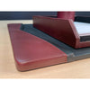 Burgundy Leather with Black Trim Desk Set, 3pc