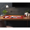 Red Bonded Leather 5-Piece Desk Set