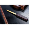 Walnut & Black Leather Desk Set, 7pc