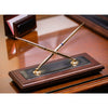 Walnut & Black Leather Desk Set, 10pc