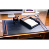 Walnut & Black Leather Desk Set, 3pc